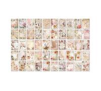 HPZIHUIT 100 feuilles de papier de scrapbooking vintage, papier de fond décoratif et esthétique pour journal intime, planificateur, journal, album photo (Tapez 3)