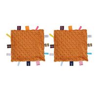 HPZIHUIT 2 pièces Couverture de sécurité pour bébé Serviette Douce et apaisante Serviette en Peluche réconfortante pour bébé (Brun)