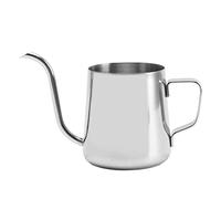 HPZIHUIT 304 En Acier Inoxydable Col De Cygne Verser Sur Café Bouilloire Ergonomique Contrôle Main Goutte À Thé Pot Applicable pour La Maison Café Bureau (250 ml d'argent)