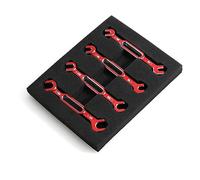 HPZIHUIT 4 pièces clé 3/3.2/3.5/3.7/4/5/5.5/6Mm tendeur écrou rotule dissolvant Outil Universel pour télécommande Voiture Drone Bateau (Rouge)