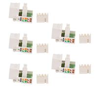 HPZIHUIT 5 pièces Modules d'information Accessoire de câblage de téléphone Vocal Port Unique RJ11 Cat3 avec Cache-poussière