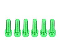 HPZIHUIT 6 pièces M5x23mm support de bouteille de vélo en acier support de rangement boulon accessoire (Verte)