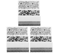 HPZIHUIT 9 pièces dossier de gaufrage en plastique fleur rectangulaire pour bricolage fabricant de cartes accessoires faits à la main