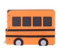 HPZIHUIT Album photo à feuilles mobiles fabriqué à la main, cadeau d'anniversaire, 15 pages (Bar scolaire orange)