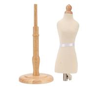 HPZIHUIT Forme de Robe de poupée Professionnelle en Bois de hêtre Forme de Robe de Couture Durable avec Base en Bois pour l'affichage de Robe de vêtements