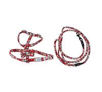 HPZIHUIT Harnais et Laisse pour Chat pour Marcher Style Japonais avec Harnais pour Chat avec nœud Papillon Laisse Souple réglable pour la sécurité en Plein air (S)