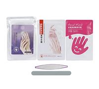 HPZIHUIT Kit de 5 masques exfoliants hydratants pour les mains, lime à ongles et pinceau de polissage