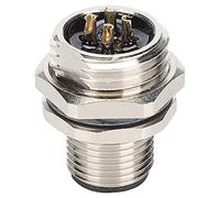 HPZIHUIT M12B-P4 M16 Panneau de Filetage Socket monté M12 IP67 Connecteur imperméable Adaptateur de fiche 4pin à Usage Industriel