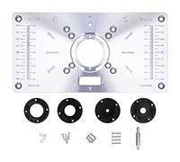 HPZIHUIT Machine de gravure sur bois planche à rabat routeur Table plaque d'insertion Machine de découpage planche à rabat 23.5x12x0.8 cm (Noire)
