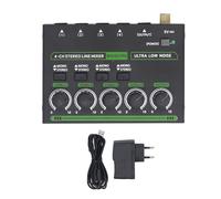 HPZIHUIT Mélangeur de Son stéréo 4 canaux à Faible Bruit Entrée et Sortie 1/4 Pouces Mini mélangeur de Son Type C DC 5 V