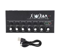 HPZIHUIT - mélangeur stéréo à 6 canaux, Mini mélangeur Audio DC 5V, Console de mixage sonore pour performances musicales