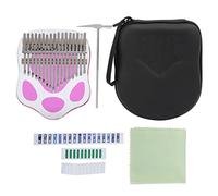 HPZIHUIT Piano à pouce Kalimba 17 touches en acrylique, Kit d'instruments à doigts portables avec marteau de réglage