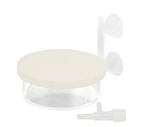 HPZIHUIT Purificateur d'air pour Aquarium, Disque de Diffusion d'air Nano Silencieux et réglable avec Double ventouses, Taille L, Blanc