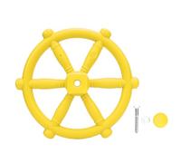 HPZIHUIT Roue de Bateau Pirate Volant pour cabane dans Les Arbres, Maison de Jeu extérieure, Ensemble de Jeu, balançoire, Accessoires d'aire de Jeu, Accessoires (Jaune)