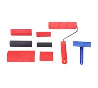 HPZIHUIT rouleau à grainer le bois avec poignée, outil de peinture de Texture de motif en bois de caoutchouc, ensemble de peinture artistique DIY