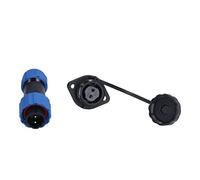 HPZIHUIT Socket de Bouchon d'aviation étanche IP68 Connecteurs de connecteur de Bride féminin Masculin pour l'équipement de Communication (2 cœurs (380v 10a))