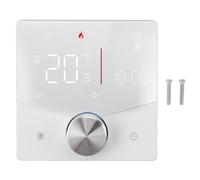 HPZIHUIT Thermostat intelligent Thermostat blanc pour bouton de commande Tuya APP Rétro-éclairage résistant à la flamme AC95-240V pour le chauffage de la chaudière à gaz