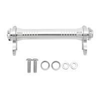 HPZIHUIT - tige d'extension de Cycle pliante, en alliage d'aluminium, forte charge, réglable, Portable, haute résistance, barre d'extension de roue (Argent)