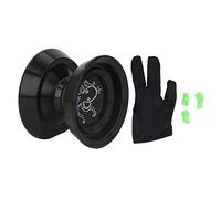 HPZIHUIT Yoyo Ball Alliage Professionnel Jouet Yoyo Insensible avec Cordes de Rechange pour Garçons (Noir Brillant)