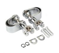 HPZPRPCEW 1-1 1/4" Chrome Motorcycle Highway Foot Pegs Clamp Guard Footrest Mount Pour Harley Pour Chopper Pour Bobber Pour Custom(Clamp)