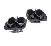 HPZPRPCEW 1 Paire De Silencieux D'échappement Pour Porsche Pour Carrera 992 2020 2021-2024 En Acier Inoxydable Noir Avec Quatre Sorties(NOIR)