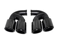 HPZPRPCEW 1 Paire D'embouts D'échappement Pour Porsche Pour Cayenne 2011 2012 2013 2014 En Acier Inoxydable Noir(Short BIack C)