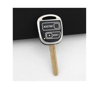 HPZPRPCEW 2 3 Boutons Coque De Clé Voiture TPU pour Toyota pour Camry RAV4 pour Corolla pour Prado pour Yaris pour Tarago(Noir,2 Boutons)