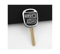 HPZPRPCEW 2 3 Boutons Coque De Clé Voiture TPU pour Toyota pour Camry RAV4 pour Corolla pour Prado pour Yaris pour Tarago(Noir,3 Boutons)