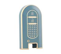 HPZPRPCEW 2 Boutons pour Toyota pour Perodua pour Crown pour REIZ pour Corolla pour Camry Coques Souples TPU pour Clés De Voiture(Blue Gold)