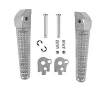 HPZPRPCEW 2x Repose-Pieds Arrière Passager Moto Pédaie Set Arrière Réparation Aluminium Pédales Moto Repos Pour CBR1100XX 1991-2005(Argent)