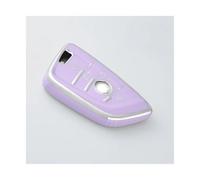 HPZPRPCEW 4 Boutons Coque D'Étui Clé Voiture TPU Protection Intégrale pour X1 X3 X5 X6 Series 1 2 5 7 F15 F16 E53 E70 E39 F10 F30 G30 2023(Purple Silver)