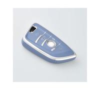 HPZPRPCEW 4 Boutons Coque D'Étui Clé Voiture TPU Protection Intégrale pour X1 X3 X5 X6 Series 1 2 5 7 F15 F16 E53 E70 E39 F10 F30 G30 2023(Blue Silver)