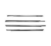 HPZPRPCEW 4 Pièces De Joint En Caoutchouc Pour Vitre Pour Peugeot 301 2013 2014 2015 2016 2017 Bande D'étanchéité Porte Moulure(Chrome)