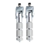 HPZPRPCEW 8mm Pédales Universelles avec Repose-Pieds Pliable Adapté pour Motorcycles Bicycles Electric Vehicles Mopeds Karts Scooters(Argent)