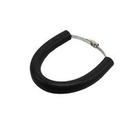 HPZPRPCEW Accessoires Moto Universels Protection D'échappement Ronde Universelle 100-160 Mm Anneaux De Fixation En Silicone(NOIR)