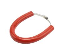 HPZPRPCEW Accessoires Moto Universels Protection D'échappement Ronde Universelle 100-160 Mm Anneaux De Fixation En Silicone(ROUGE)