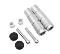 HPZPRPCEW Accessoires Universels Pour Motocyclette VTT Vélo CNC Scooter Dirt Bike Repose-Pieds En Aluminium M8 Pédales(Argent)