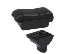 HPZPRPCEW Accoudoir Auto Pour Hyundai I20 Boîte À Accoudoir Pour Hyundai I20 Boîte De Rangement Centrale Pièces De Retrofit Intérieur(B3 Noir blanc 3USB)