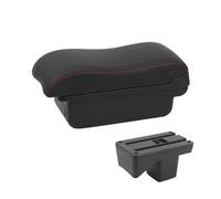 HPZPRPCEW Accoudoir Auto Pour Perodua Pour Axia 2023 2024 2025 Boîte D'accoudoir Centrale Console Intérieure Boîte De Rangement(C1 Noir rouge PAS d'USB)