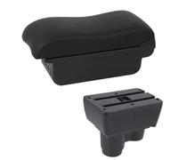 HPZPRPCEW Accoudoir Central Double Couche Pour R&enault Pour Duster Pour Dacia Pour Duster 2019-2023 Boîte De Rangement Pour Pièces Détachées Port USB(Ligne noire C2)