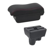 HPZPRPCEW Accoudoir Central Double Couche Pour R&enault Pour Duster Pour Dacia Pour Duster 2019-2023 Boîte De Rangement Pour Pièces Détachées Port USB(Ligne rouge B2)