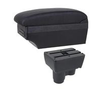 HPZPRPCEW Accoudoir Central Double Couche Pour R&enault Pour Duster Pour Dacia Pour Duster 2019-2023 Boîte De Rangement Pour Pièces Détachées Port USB(Ligne rouge E1)