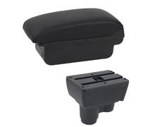 HPZPRPCEW Accoudoir Central Double Couche Pour R&enault Pour Duster Pour Dacia Pour Duster 2019-2023 Boîte De Rangement Pour Pièces Détachées Port USB(Ligne noire B1)