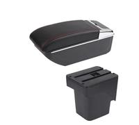HPZPRPCEW Accoudoir Central Pour F&ord Pour Focus 2 MK22005 2006 2007 2008 2009 2010 2011(B1 Black red NO USB)