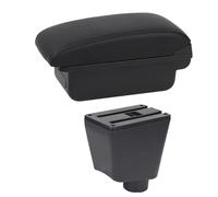 HPZPRPCEW Accoudoir Central Pour R&enault Pour Clio 4 Pour Captur Pour Clio 3 III IV Boîte De Rangement Pour Voiture Porte-gobelet Cendrier(Ligne noire B1)