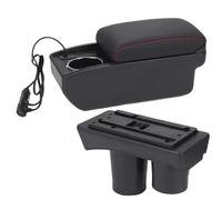 HPZPRPCEW Accoudoir Citroën C2 C3 Boîte De Rangement Pour Accoudoir De Voiture Porte-gobelet Aménagement Intérieur(A1 Charge rapide)