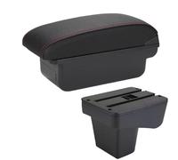 HPZPRPCEW Accoudoir De Voiture Rétractable Rangement Central Accessoires De Modification Intérieur Pour Suzuki Pour Vitara(C1 Noir rouge PAS d'USB)