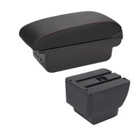 HPZPRPCEW Accoudoir Pour Mazda 2 Boîte De Rangement Pour Accoudoir Central Pièces Détachées(B1 Noir rouge 3USB)