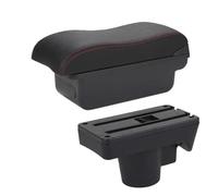 HPZPRPCEW Accoudoir Pour Opel Pour Astra Boîte D'accoudoir Pour Astra H 2006 2007 2008-2011 Accoudoir De Voiture Boîte De Rangement À Surface Incurvée(C1 Noir rouge PAS d'USB)