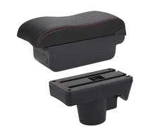 HPZPRPCEW Accoudoir Pour Opel Pour Astra Boîte D'accoudoir Pour Opel Pour Astra H 2006-2011 Accoudoir De Voiture Boîte De Rangement À Surface Incurvée(C1 Noir rouge PAS d'USB)